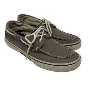 Sperry Top Sider Gray Canvas Boat Shoes Men's Size 10M Original